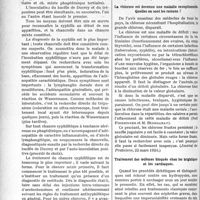 2088 - Page 2034 - Partie scientifique. L’Actualité Scientifique. La Presse. Le chancre mixte et les symbioses syphilitico-chancrelleuses [(Paris médical, 1er mars 1924)] / La chlorose est devenue une maladie exceptionnelle Quelles en sont les raisons ? [(Journal des Praticiens, 22 mars 1924)] / Traitement des oedèmes bloqués chez les brightiques et les cardiaques [(La Médecine, mars 1924)]