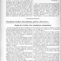2152 - Page 2098 - Partie professionnelle. Travaux Originaux. Mutualité Familiale. Tuberculose et logement / Comptes rendus, documents, pièces officielles. Projet de création d’un sanatorium universitaire