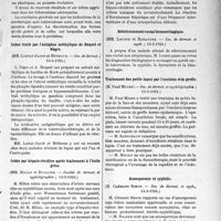 2189 - Page 2135 - Partie scientifique. Les Sociétés Savantes. Paris. Sérothérapie anti-tuberculeuse chez l’homme, (Soc. médicale des hôpitaux; 13-6-1924) / Lupus traité par l’antigène méthylique de Boquet et Nègre, (Soc. de dermat ; 13-3-1924) / Ictère par hépato-récidive après traitement à l’huile grise, (Société de dermat. et syphiligraphie; 13-3-1924) / Rétrécissement rectal blennorrhagique, (Soc. de dermat. et syph; 13-3-1924) / Traitement des petits lupus par l’excision et la greffe, (Soc. de dermat. et syphiligraphie ; 13-3-1924) / Azoospermie et syphilis, (Soc. de dermat. et syph. 13-3-1924)