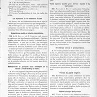 2191 - Page 2137 - Partie scientifique. Les Sociétés Savantes. Lyon. Société Nationale de médecine et des sciences médicales. Fistule broncho-cutanée consécutive à une pneumotomie pour suppuration pulmonaire / Divers cas d’affections cutanées / Les injections intra-veineuses de lait / Hydarthrose double et kératite interstitielle / Radioactivité de quelques eaux minérales de la Haute-Loire et du Puy-de-Dôme / Gros fibro-myome utérin traité par la radium et la radiothérapie associées / Vaste caverne muette avec niveau liquide à la radioscopie / Diverticule vésical et prostatectomie / Torsion du grand épiploon / Tumeur maligne de la vessie / Calculs vésicaux arrêtés dans l’urèthre