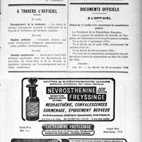 2213 - Page XLVII-2159 - Faits cliniques. Traitement de l’impétigo par des injections / A travers l’officiel / Documents officiels. A l’officiel. Décret du 24 juillet 1924 concernant les sanatoriums publics