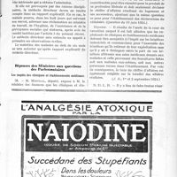 2215 - Page XLIX-2161 - Documents officiels. A l’officiel. Décret du 24 juillet 1924 concernant les sanatoriums publics / Réponses des Ministres aux questions des Parlementaires. Les impôts des cliniques et établissements médicaux
