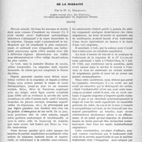 2236 - Page 2182 - Partie scientifique. Travaux Originaux. La fièvre typhoïde du nourrisson, par R. Turquety / De la migraine, par le Dr G. Didsbury, (suite)