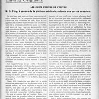 2251 - Page 2197 - Partie professionnelle. Travaux Originaux. Les chefs d’oeuvre de l’oeuvre. M. G. Téry, à propos de la pléthore médicale, enfonce des portes ouvertes [G. Duchesne]