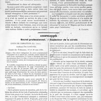 2253 - Page 2199 - Partie professionnelle. Travaux Originaux. Mutualité familiale. La pension des enfants [A. Gassot] / Jurisprudence. Secret professionnel. Inspecteur de la sûreté [Dr Paul Boudin]