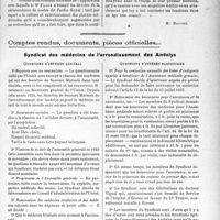 2261 - Page 2207 - Partie professionnelle. Travaux Originaux. Questions historiques. Une lettre autographe de Fagon / Comptes rendus, documents, pièces officielles. Syndicat des médecins de l’arrondissement des Andelys