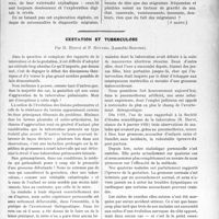 2297 - Page 2241 - Partie scientifique. Travaux Originaux. De la migraine. La migraine en 1923. Analyse et critique de quelques travaux, par le Dr G. Didsbury / Gestation et tuberculose, par R. Hervé et P. Roussel