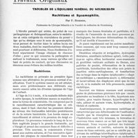 2338 - Page 2282 - Partie scientifique. Travaux Originaux. Troubles de l'équilibre minéral du nourrisson. Rachitisme et Spasmophilie, par P. Rohmer
