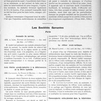 2351 - Page 2295 - Partie scientifique. L’Actualité Scientifique. La Presse. Sur un nouveau mode d'anesthésie par voie intra�veineuse en obstétrique et en chirurgie : indications, technique, résultats [(Presse Méd, 1924)] / Les Sociétés Savantes. Paris. Anomalie du sacrum, (Soc. méd. des hôp ; 4-7-1924) / Accès fébriles pseudo-palustres à la défervescence de la fièvre typhoïde, (Soc. méd. des hôp ; 4-7-1924) / Le réflexe oculo-cardiaque, (Soc. méd. des hôp ; 11-7-1924) / Thoracoplastie extra-pleurale dans la tuberculose, (Soc. méd. des hôpitaux ; 11-7-1924)