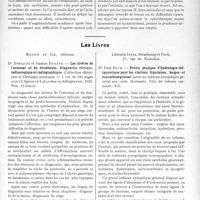 2359 - Page 2303 - Partie scientifique. L’Actualité Scientifique. Les Congrès. Congrès de l’Association Française pour l’avancement des sciences, (Liège, juillet-août 1924). Les rayons X et le radium dans le traitement des fibromes, par le Dr Foveau de Courmelles / Les Livres. Les ulcères de l’estomac et du duodénum. Diagnostic clinique, radioscopique et radiographique, par Dr Enriquez et Gaston Durand, Masson et Cie, éditeurs, 1923 / Précis pratique d’hydrologie thé�rapeutique pour les stations françaises, belges et luxembourgeoises, par Dr Paul Blum, Librairie Istra, Strasbourg et Paris