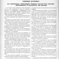 2364 - Page 2308 - Partie professionnelle. Travaux Originaux. Jurisprudence. Médecin du service de santé. — Action en responsabilité. — Faute non détachable de la fonction - Tribunal civil. - Incompétence / Chronique automobile. Les distributeurs automatiques d’essence doivent être contrôlés. Aménagement et surveillance des garages