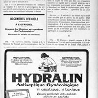 2379 - Page LIII-2323 - A travers l’officiel / documents officiels. A L’officiel. Réponses des ministres aux questions des Parlementaires. Admissions des malades en sanatorium