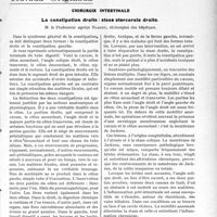 2395 - Page 2339 - Partie scientifique. Travaux Originaux. Chirurgie intestinale. La constipation droite : stase stercorale droite, M. le Professeur agrégé Basset