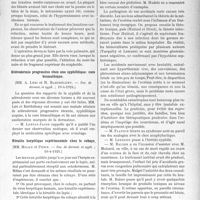 2411 - Page 2355 - Partie scientifique. L’Actualité Scientifique. Les Sociétés Savantes. Paris. Traumatismes du poignet, (Société de Chirurgie; 2-7-1924) / Sclérodermie progressive chez une syphilitique: cure bismuthique, (Soc. de dermat. et syph ; 10-4-1924) / Kératite herpétique expérimentale chez le cobaye, (Soc. de dermat. et syph ; 10-4-1924) / Morts rapides dans l’eczéma des nourrissons, (Soc. de dermatologie et syphil; 10-4-1924) / La tuberculine en dermatologie, (Soc. de dermatologie et de syphiligraphie ; 12-6-1924)