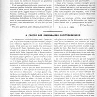 2424 - Page 2368 - Partie professionnelle. Travaux Originaux. Les certificats de décès en cas de crimes ou de suicides / A propos des dispensaires antituberculeux [Dr Paul Boudin]