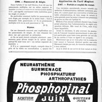 2432 - Page 2376-XLVIII - Correspondance. Patente de médecin et de directeur de maison de santé / Application du Tarif Breton. Pansement de doigts / Application du Tarif Maginot. Forfait et emploi du carnet