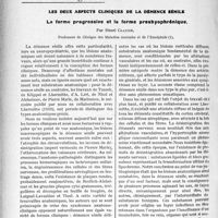 2452 - Page 2396 - Partie scientifique. Travaux Originaux. Les deux aspects cliniques de la démence sénile. La forme progressive et la forme presbyophrénique, par Henri Claude