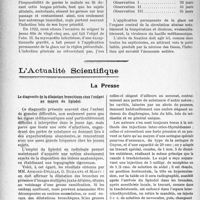 2464 - Page 2408 - Partie scientifique. Travaux Originaux. Clinique chirurgicale. La fièvre de malte traitée par la glace et l’abcès de fixation, par le Dr J. Narich / L'actualité Scientifique. La Presse. Le diagnostic de la dilatation bronchique chez l’enfant au moyen du lipiodo [(La Presse médicale, 14 mai 1924)]