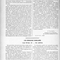 2476 - Page 2420 - Partie professionnelle. Travaux Originaux. L’assurance invalidité-maladie [J. Vanverts] / Les médecins mobilisés. Les héros et … les autres