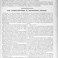 2515 - Page 2457 - Partie Scientifique. Travaux Originaux. Clinique obstétricale. Les indications rares de l’opération césarienne, d’après une leçon du Professeur Jeannin / Cure hygiéno-diététique et pneumothorax artificiel