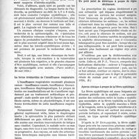2518 - Page 2460 - Partie Scientifique. L'Actualité Scientifique. La Presse. L’hydrocèle du nourrisson dans ses rapports avec la syphilis héréditaire [(Paris médical, 24 mai 1924)] / La forme irréductible de l’insuffisance respiratoire [(Paris médical, 31 mai 1924)] / Un petit point de diététique à propos du régime déchloruré [(L'Hôpital, mai 1924, B)] / Aperçu clinique à propos de la fièvre syphilitique [(Pratique médicale française, mai 1924, B)]
