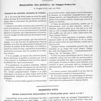 2525 - Page 2467 - Partie Scientifique. L'Actualité Scientifique. Les Congrès. Congrès des médecins allénistes et neurologistes de France et des Pays de langue française, XXVIIIe session – Bruxelles, 1er au 7 août 1924, (Suite et fin) / Association des pédiatres de langue française, 4e Congrès (Paris, sept. -oct. 1924). Traitement des pleurésies purulentes de l’enfance, par M. J. Pescher / Pharmacologie. Entre purgatives étrangères et françaises quel choix faire ?