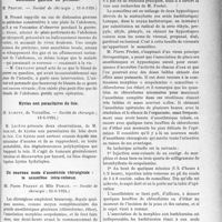 2579 - Page 2517 - Partie Scientifique. L'Actualité Scientifique. Les Sociétés Savantes. Paris. Arrêt d’hémorrhagies utérines par le citrate de soude, (Société de chirurgie ; 11-6-1924) / Distension gazeuse du péritoine, (Société de chirurgie ;11-6-1924) / Kystes non parasitaires du foie, (Société de chirurgie ; 18-6-1924) / Un nouveau mode d’anesthésie chirurgicale : le somnifène intra-veineux, (Société de chirurgie ; 25-6-1924)