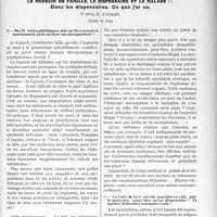 2585 - Page 2523 - Partie Professionnelle. Travaux Originaux. Le médecin de famille, le dispensaire et le malade. Dans les dispensaires. Ce que j’ai vu, (Suite et fin)