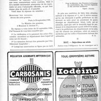 2604 - Page 2540-LIV - Correspondance. Application du Tarif Maginot. Réponses ministérielles / Injections en série