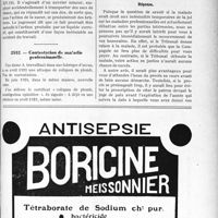 2653 - Page XLV-2589 - Correspondance. Prorogation de bail. Brûlure par la chaux. Accident du travail / Contestation de maladie professionnelle