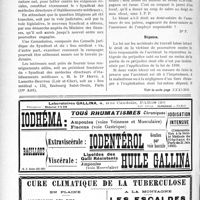 2668 - Page 2604-X - Avis. aux médecins directeurs d’établissements médicaux (cliniques, maisons de santé sanatoriums, etc) / Correspondance. Accident du travail causé par un tiers