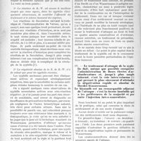 2680 - Page 2616 - Partie Scientifique. Comment faut-il concevoir et pratiquer le traitement actuel de la syphilis ?, par le Dr Louis Bory. La réaction de Bordet-Wassermann n’est pas un moyen de contrôle infaillible, mais c’est le meilleur dont nous disposons néanmoins pour poursuivre efficacement la guérison définitive du mal / Le traitement d’attaque de la syphilis doit, autant que possible comporter l'administration de doses élevées d’arsénobenzènes et, jusqu’à plus ample informé, c’est la voie intra-veineuse qui permet le plus sûrement d’atteindre la négativation rapide et absolue du Bordet-Wassermann. Le bismuth est un remarquable adjuvant de l’attaque : c’est la forme insoluble qui a les préférences de la majorité et par suite l’injection intra-musculaire