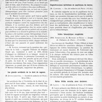 2739 - Page 2675 - Partie Scientifique. L'Actualité Scientifique. Les Sociétés Savantes. Paris. Les résultats du jeûne prolongé, (Société de médecine de Paris, 26-4-1924) / Les grands accidents de la dent de sagesse, (Société de médecine de Paris ; 26-4-1924) / Dégénérescence épithéliale de papillomes du larynx, (Soc. de médecine de Paris; 9-5-24) / Ictère hémolytique congénital, (Société de Pédiatrie de Paris ; 17-6-1924 / Spina bifida occulta avec douleurs, (Soc. de pédiatrie de Paris; 17-6-1924)