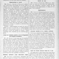 2741 - Page 2677 - Partie Scientifique. L'Actualité Scientifique. Les Sociétés Savantes. Lyon. Société nationale de médecine et des sciences médicales. Fibromes calcifiés / Anomalie viscérale / Mégaoesophage et cancer / Action des irritations cutanées sur le développement des éruptions secondaires / Evolution spontanée d’une tuberculose rénale / Cancer du rein / Hydronéphrose / Fractures latentes de la colonne vertébrale / Kyste de l’ovaire chez une enfant de 15 ans