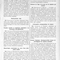 2743 - Page 2679 - Partie Scientifique. L'Actualité Scientifique. Les Sociétés Savantes. Lyon. Société médicale des hôpitaux. Arthropathie tabétique / Parkinsonisme aigu / Troubles sensitifs et trophiques consécutifs à la neurotomie rétro-gassérienne / Hémorrhagie ventriculaire au cours d’une pneumonie double / Influence de l’âge et du sexe sur les maladies par carence / Arthropathie syringomyélique du poignet / Purpura fulminans. Méningococcémie. Lésions hémorrhagiques des capsules surrénales