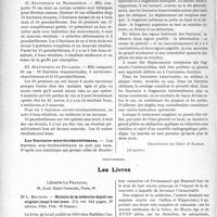 2746 - Page 2682 - Partie Scientifique. L'Actualité Scientifique. Les Congrès. XXXIIIe Congrès de l’Association française de chirurgie, (Suite) [Chastenet de Géry et Dariau] / Les Livres. Histoire de la médecine depuis ses origines jusqu’à nos jours, par Dr L. Meunier, Librairie Le François, Paris