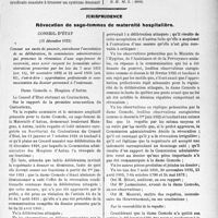 2755 - Page 2691 - Partie Professionnelle. Travaux Originaux. Les assurances sociales. Les soins médicaux dans la branche invalidité-maladie. Rapport du comité d’études sur les assurances sociales. Contrat collectif sans tiers payant / Jurisprudence. Révocation de sage-femmes de maternité hospitalière [Dr Paul Boudin]