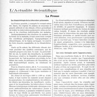 2796 - Page 2732 - Partie Scientifique. Travaux Originaux. Clinique obstétricale. L’hydramnios, d'après une leçon du Professeur Jeannin / L'Actualité Scientifique. La Presse. La climatothérapie de la tuberculose pulmonaire [(La Médecine, mai 1924)] / Les cures thermales après l’appendicectomie [(Journ. de médecine et de chirurgie pratiques, 10 juin 1924)]