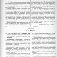2806 - Page 2740 - Partie Scientifique. L'Actualité Scientifique. Les Congrès. XXXIIIe Congrès de l’Association française de chirurgie, (Suite) [Chastenet de Géry et Dariau] / Les Thèses. Traitement de la syphilis de l’adulte en évolution, par le protochlorure de mercure léger et dissociable en injections intra-musculaires, par Dr François Rouzaud