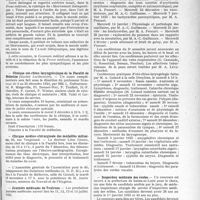 2815 - Page 2749 - Partie Professionnelle. Reportage Professionnel. Nouvelles et Informations. Nécrologie [Dr L. Cheinisse] / Clinique oto-rhino-laryngologique de la Faculté de Médecine / Clinique médico-chirurgicale des médaillés militaires / Journées médicales de Toulouse / Hôtel-Dieu / Inspection médicale des écoles