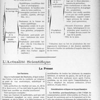 2899 - Page 2833 - Partie Scientifique. Travaux Originaux. Clinique dermatologique. Les sourds muets, Dr G. de Parrel, Mme G. Lamarque. La Prophylaxie de la Surdi-mutité (Suite et fin). Renseignements statistiques, dossiers sanitaires et prophylaxie / L'Actualité Scientifique. La Presse. Les fractures [(Paris médical, 14 juin 1924)] / Considérations critiques sur la psychanalyse [(Paris médical, 14 juin 1921)]