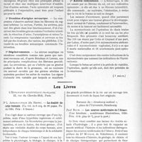 2907 - Page 2841 - Partie Scientifique. L'Actualité Scientifique. Les Congrès. XXXIIIe Congrès de l’Association française de chirurgie, (Suite). Indications du traitement chirurgical dans les fibromes utérins – Rapport de M. G. Labey. Indications opératoires au cours de la grossesse / Les Livres. La dualité du corps humain, par Dr L. Abramovitsch, L’Expansion scientifique française, Paris, 1924 / Les sources médicinales de I’Alsace, par Paul Blum, Bureaux du « Strasbourg-médical », Strasbourg, 1924