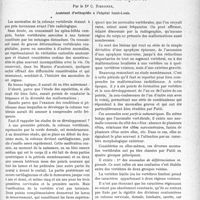 2955 - Page 2887 - Partie Scientifique. Travaux Originaux. Clinique médicale infantile, (Hôpital des enfants-malades), M. le professeur Nobécourt. L’ictère catarrhal chez les enfants / Les anomalies de la colonne vertébrale, par le Dr C. Roederer