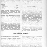2967 - Page 2897 - Partie Scientifique. L’actualité Scientifique. La Presse. Les dermatoses de l’eau et du savon [(Pratique médicale, française, septembre 1924)] / Paralysies du plexus brachial consécutives au zona [(Lyon Médical, 19 octobre 1924)] / La fracture du poignet [(Liège Médical, 26 octobre 1924)] / Les Sociétés Savantes. Paris. La stérilisation de l’eau de mer en ostréiculture, (Académie de médecine ; 28-10-24) / La suraération de l’eau de mer en ostréiculture, (Académie de médecine ; 28-10-1924) / Tétanos guéri par la sérothérapie, (Soc. méd. des hôp ; 10-10-1924)