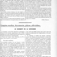 2979 - Page 2909 - Partie Professionnelle. Travaux Originaux. A propos de l’impôt sur les bénéfices des professions non commerciales. Projet de loi des finances de 1925 [Dr M. Vimont] / Comptes rendus, documents, pièces officielles…. Le banquet du 16 novembre