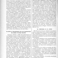3026 - Page 2952 - Partie scientifique. L’Actualité Scientifique. La Presse. Cancer de l’estomac chez les manipulateurs d’acides [(Le Bulletin médical, 13-16 août 1924)] / Les avantages et les inconvénients de l'uroformine [(Journ. des Praticiens, 23 août 1924)] / Au sujet de l’administration par voie hypodermique des extraits d’ovaires dissociés [(Progrès Médical, 11 octobre 1924 (n° 41)] / La tuberculose de la cornée [(Lyon médical, 26 octobre 1924)]