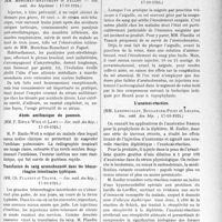 3029 - Page 2955 - Partie scientifique. L’Actualité Scientifique. Les Sociétés Savantes. Paris. Paralysie post-sérothérapique, (Soc. médicale des hôpitaux ; 17-10-1924) / Injection de sérum antitétanique : paralysie et mort, (Soc. méd. des hôpitaux ; 17-10-1924) / Abcès amibiasique du poumon, (Soc. méd. des hôp ;17-10-1924, ) / Transfusion de sang arsenobenzolé dans les hémorrhagies intestinales typhiques, (Soc. méd. des hôp ; 17-10-1924) / L’arsénobenzol pour faciliter la saignée, (Soc. méd. des hôp ; 17-10-1924) / L’anatoxi-réaction, (Soc. méd. des hôp ; 17-10-1924)