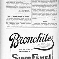 3058 - Page 2982-VIII - Correspondance. Pour aider à la documentation des thèses et travaux scientifiques / Hernie accident du travail