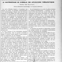 3067 - Page 2991 - Partie scientifique. Travaux Originaux. Le bactériophage de d'Hérelle, ses applications thérapeutiques, Docteur Paul Hauduroy