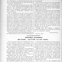 3090 - Page 3014 - Partie professionnelle. Travaux Originaux. Le secret professionnel et les commissions de contrôle / Chronique automobile. Des bruits... Les 3 HP, l’auto route…